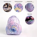 Rugzak met Stitch-print. Details: versterkte hoeken, gaaszakken, verstelbare hengsels, vak voor drinkfles.