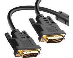 Akyga, DVI-I (24+5) Video Kabel - Mannelijk/Mannelijk - Full HD - Verguld - 1.8m, Zwart