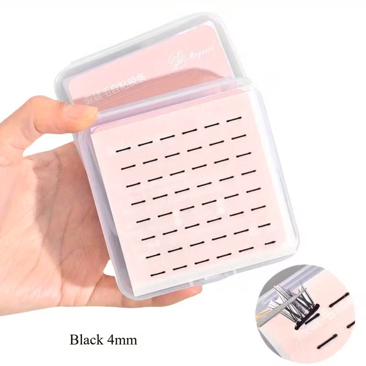 @ Lu’s Today® – Basic Beauty Essentials – Nepwimpers - Zelfklevende Lash Strips – 144 Stuks – Zwart - 4 mm – Voor Wimperclusters Zonder Lijm – Op de Wimperharen