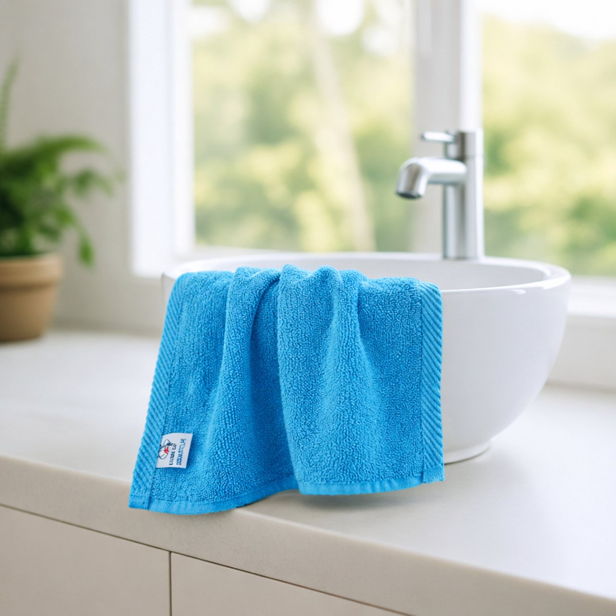 Nile Textile Luxe Gastendoekje - 30x30 - Heilige Turkoois - 600GSM - Egyptisch Katoen