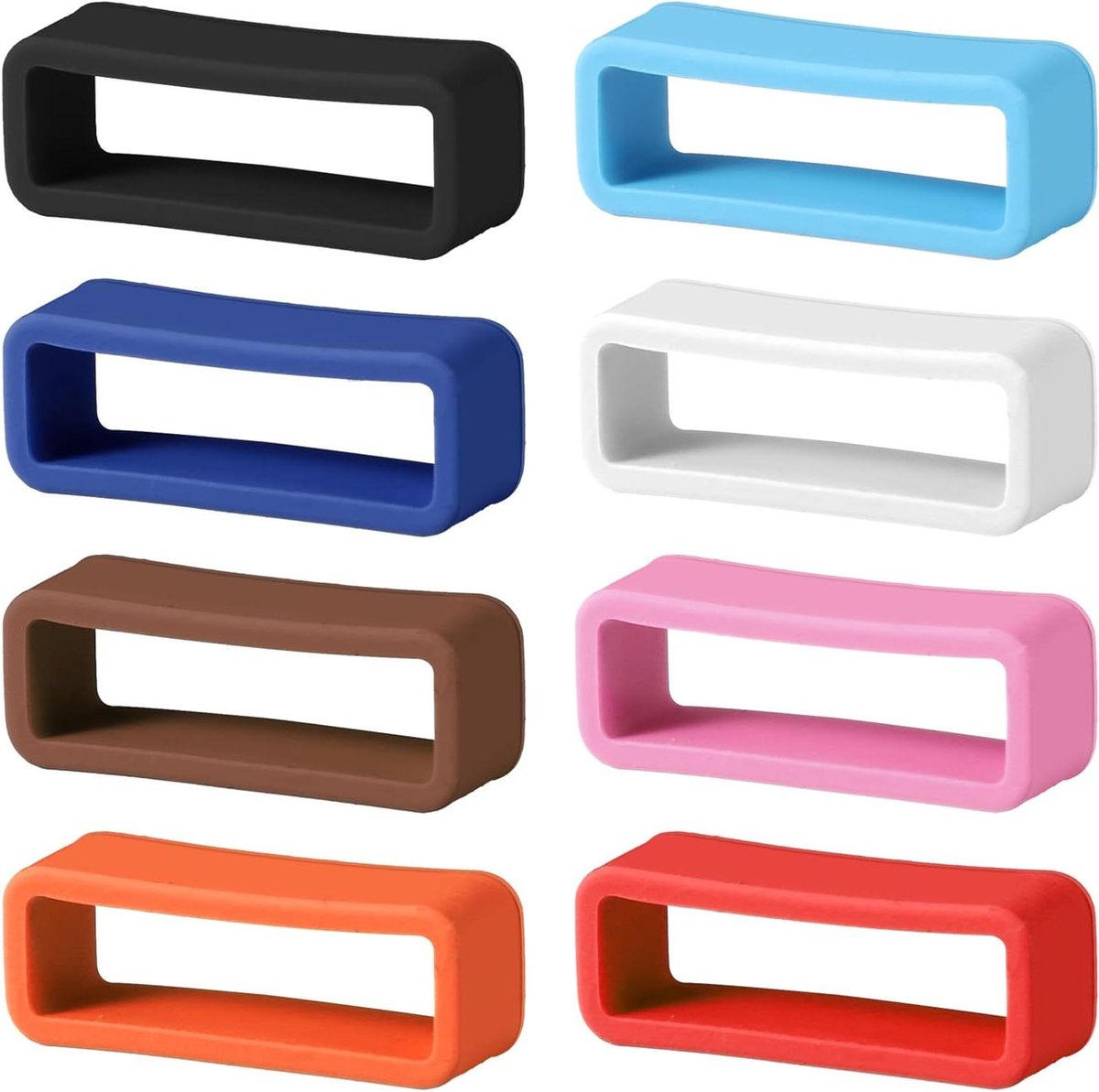 8 stuks - Horlogebandhouder - 20 mm - Siliconen - Rubber - Band beveiligingsconnector - Vervangende horlogebandbevestigingsringen - Slimme sporthorloges