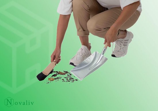 Set van 2 Verzinkte Metalen Scheppen met Houten Handvat voor Zand, As en Ovens — afbeelding 4