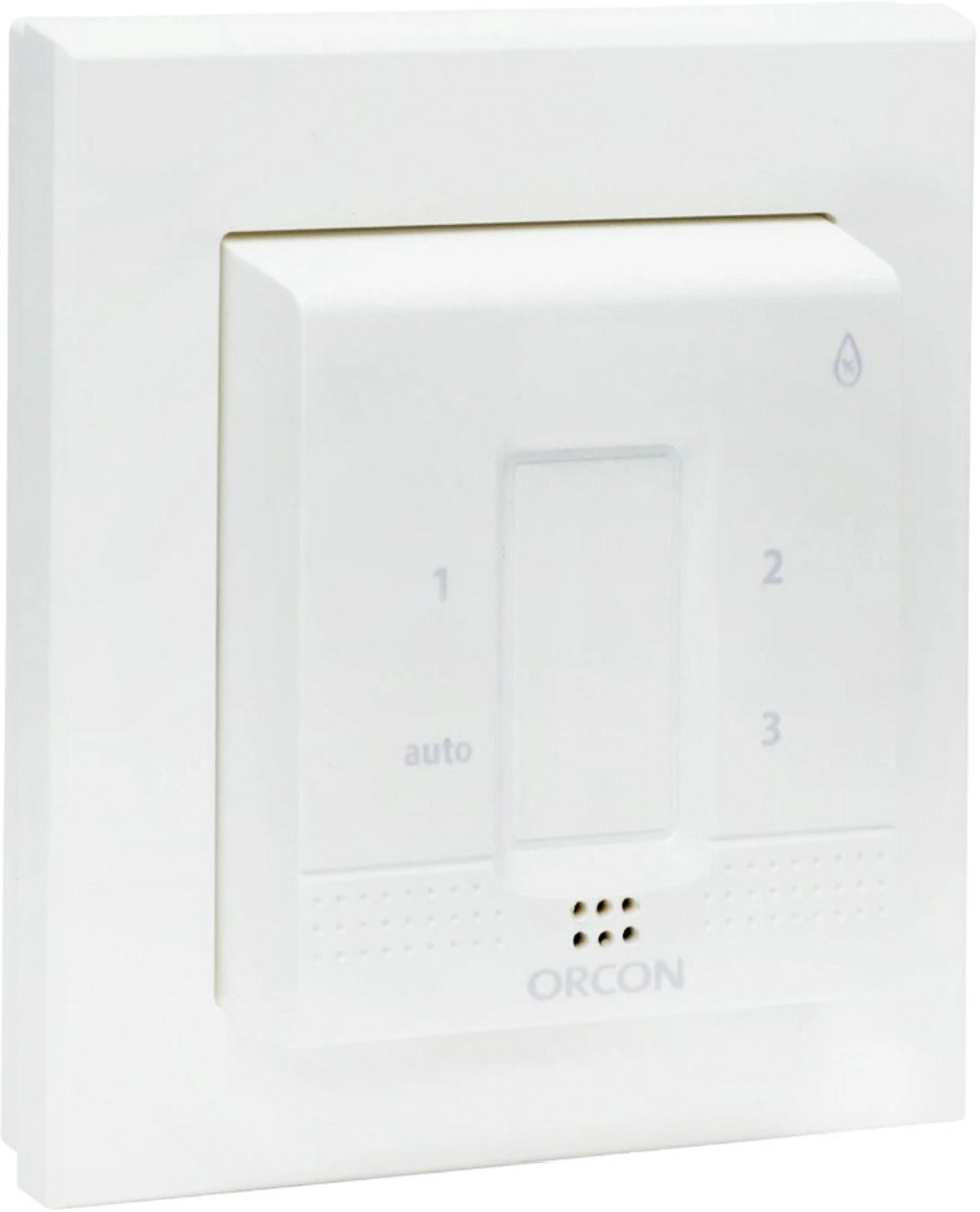 Orcon CO2 inbouw-bedieningssensor 15RF voor ventilatiesysteem 5,5 x 5,5 x 3,5 cm, wit