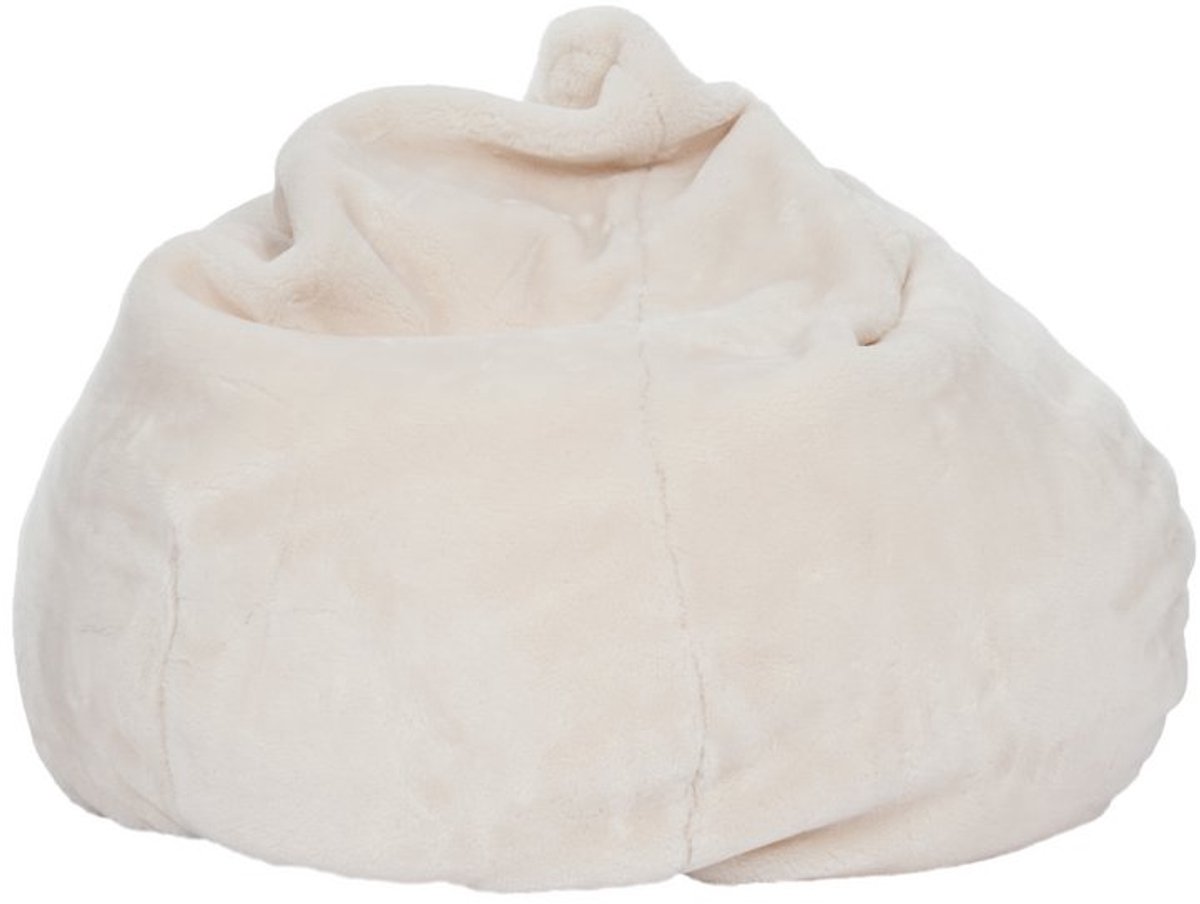Sit On It Zitzak - Kunstbont - Beige - Multifunctioneel en Lichtgewicht - Comfortabel en Duurzaam