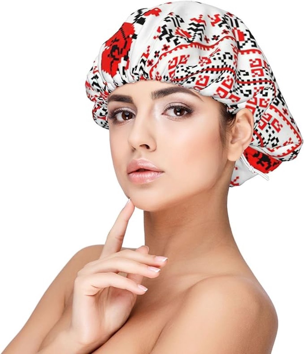 Stunq® Satijnen Slaapmuts - Rozenprint Design - Haar Bescherming & Comfort