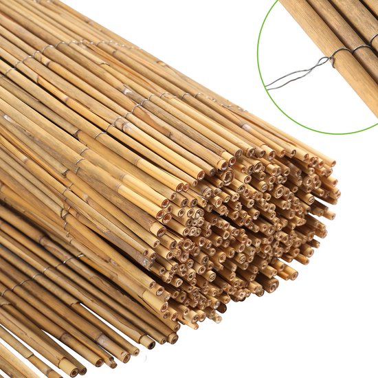 Rietmat 180x600 cm hoge en lange riet schutting, maximale privacy voor tuin en tuinaanleg