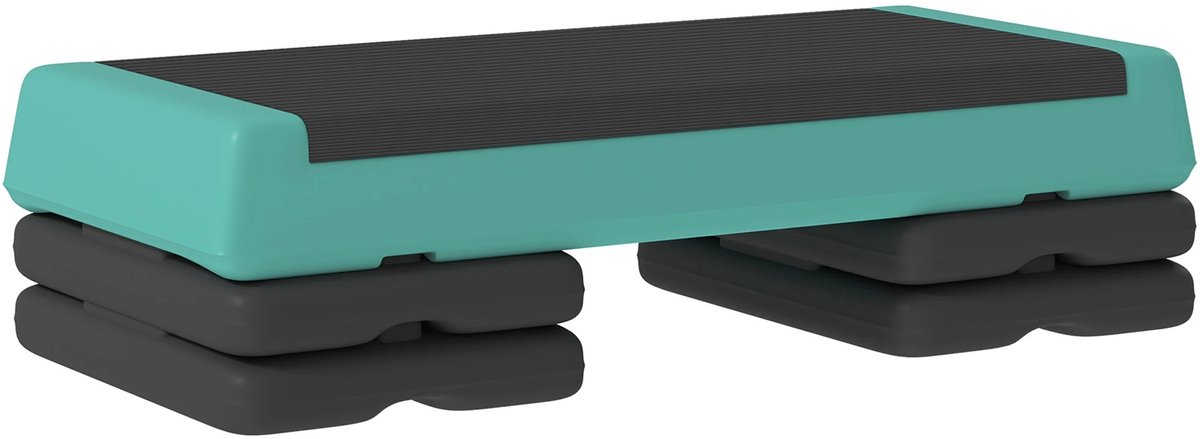 Stepbank - Fitness Stepper - Aerobic Step - In Hoogte Verstelbaar 3 Niveaus - Antislip - Fitnesstep - Verstelbare Aerobic Step - 77 x 36 x 10,5 / 15,5 / 20,5 cm