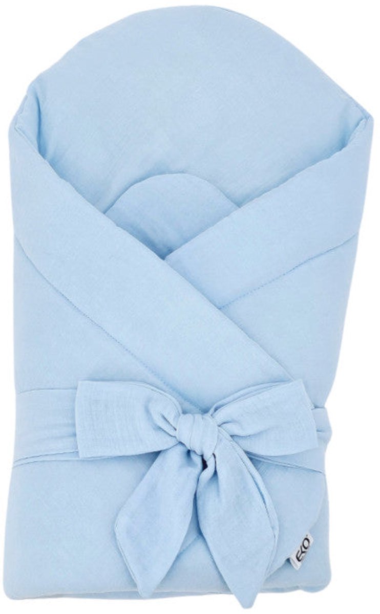 Muslin Swaddle Blanket with Coconut BLUE