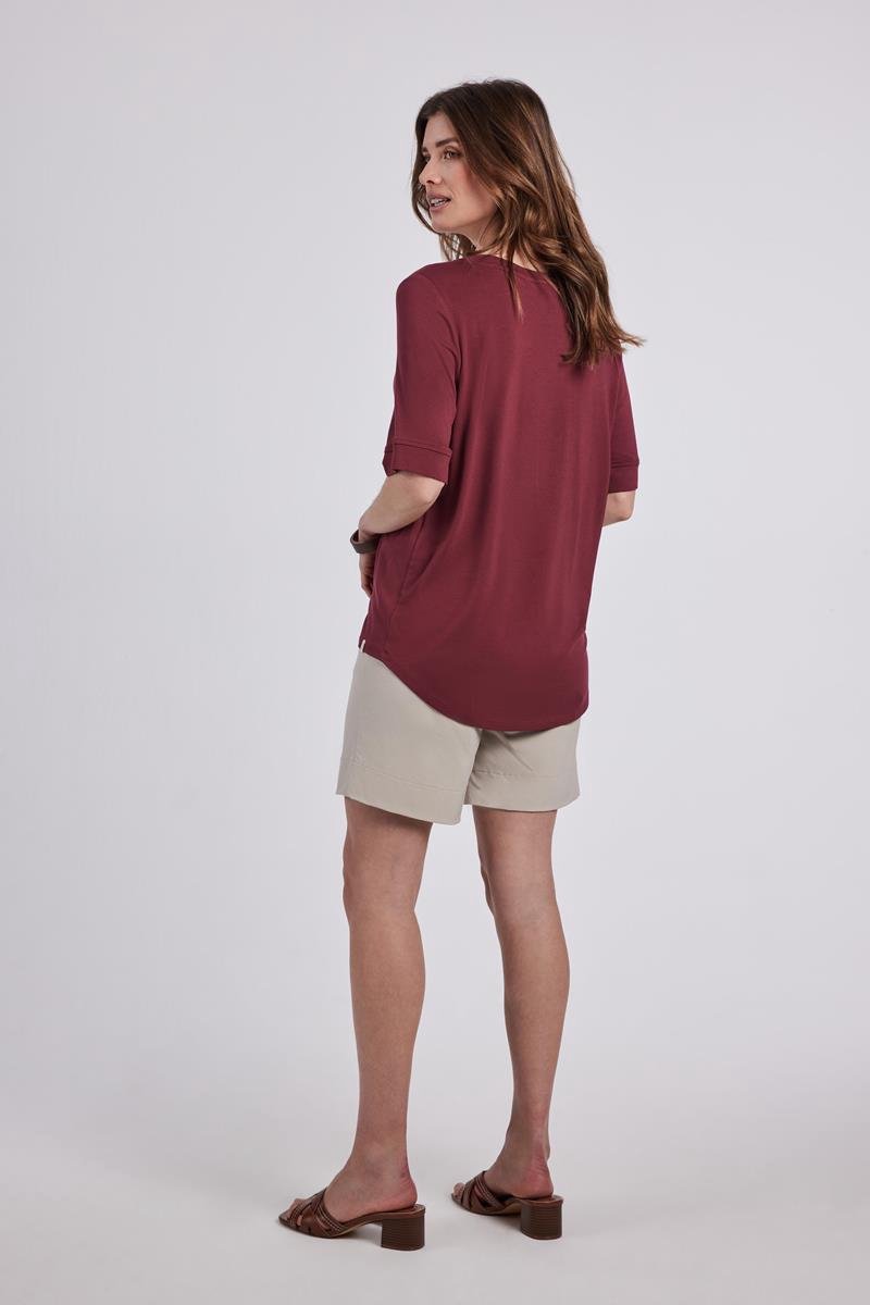 DIDI Dames Loose tee Bacio Burgundy maat 40