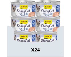 24x GimCat Kattenvoer Nat ShinyCat Filets in Jelly Tonijn 70 gr