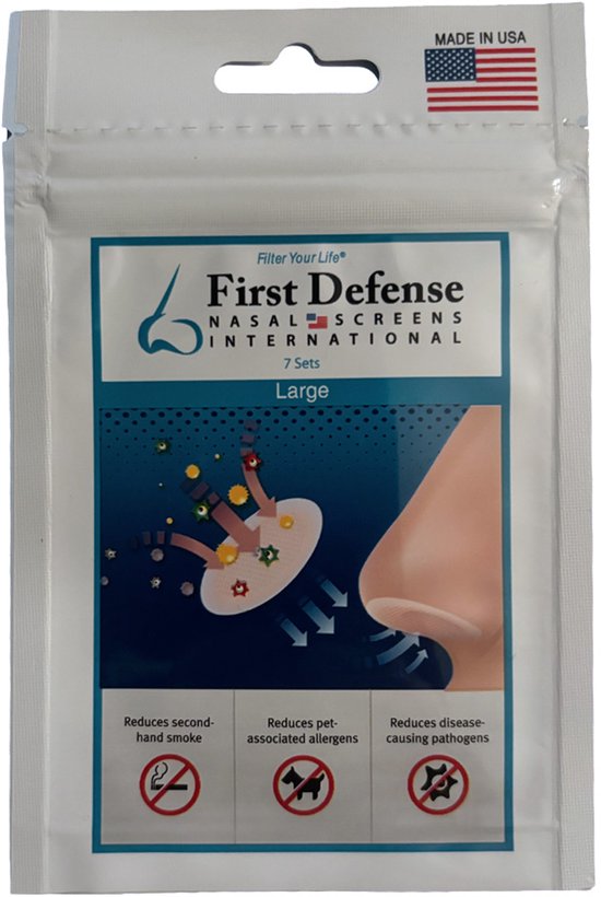 First Defense Nasel Screens - Filtres nasaux - Rhume des foins - Large