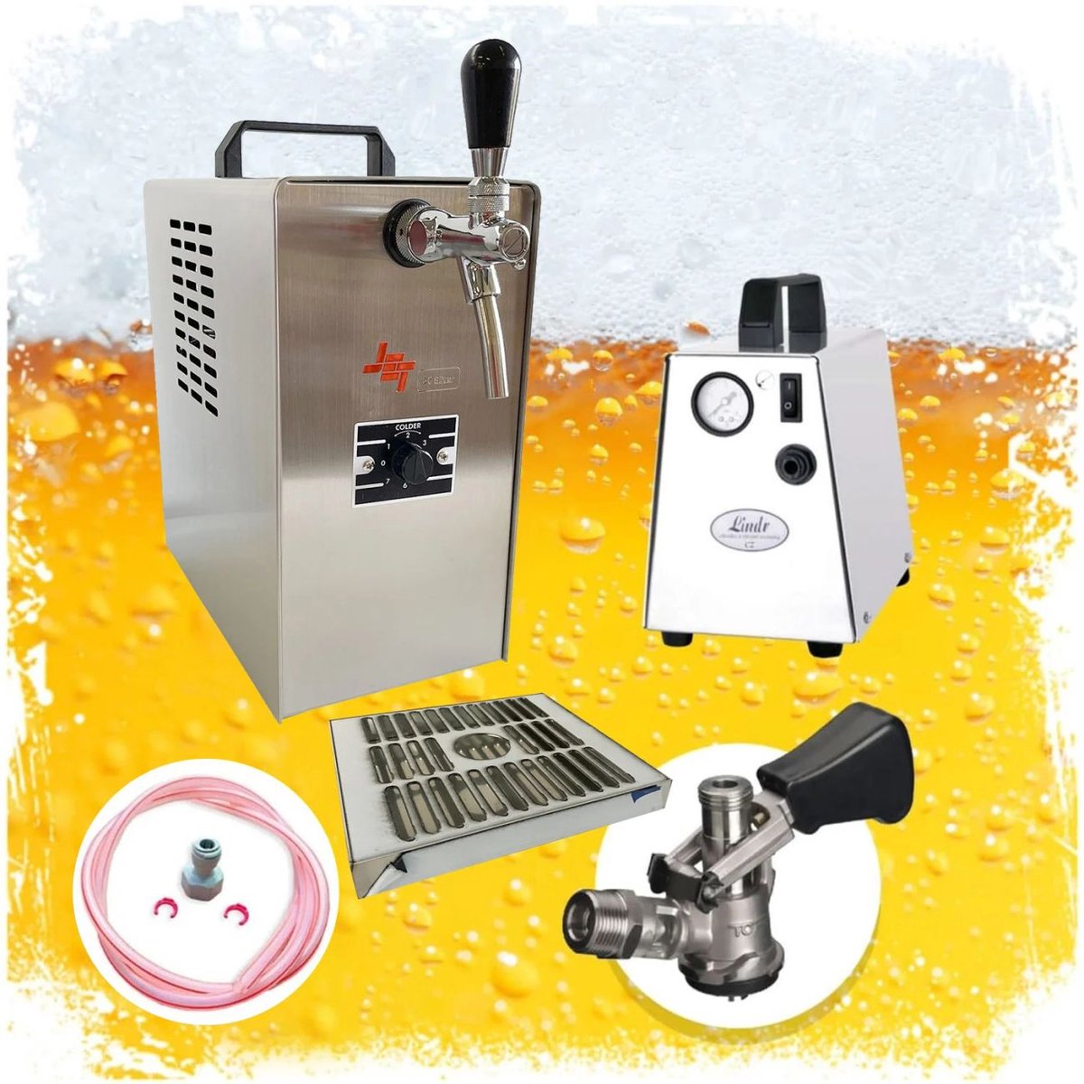 Complete Set Biertap JET 30 Bierkoffer - Droge Doorstroomkoeler 35 l/uur