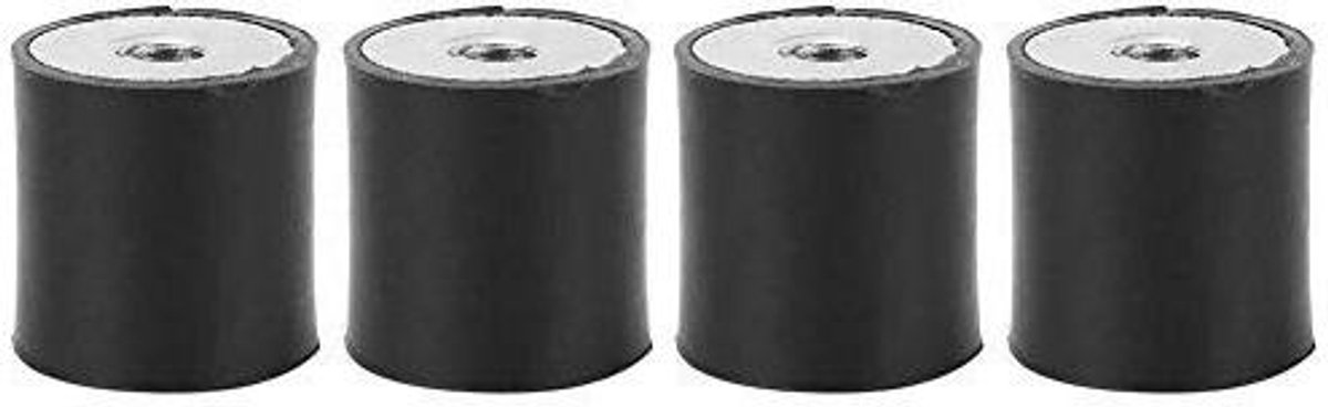 4x Trillingsdempers Rubber M6 Schroefdraad - Geluidsisolatie en Schokdemping