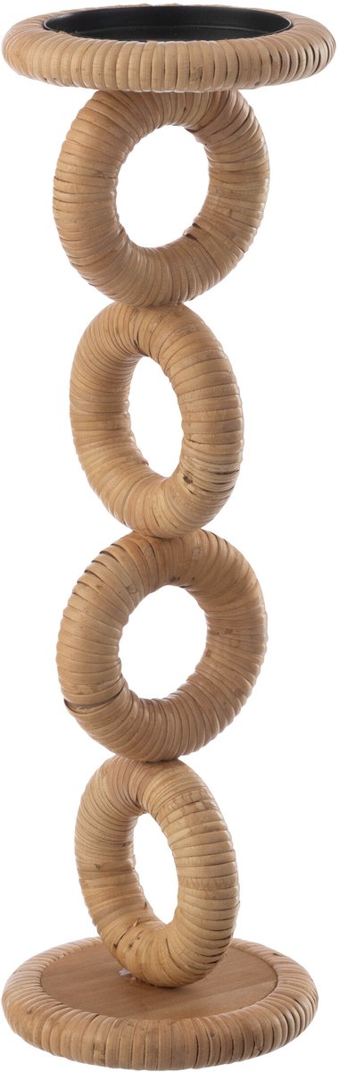 J-Line kaarshouder Ring - hout - naturel - large