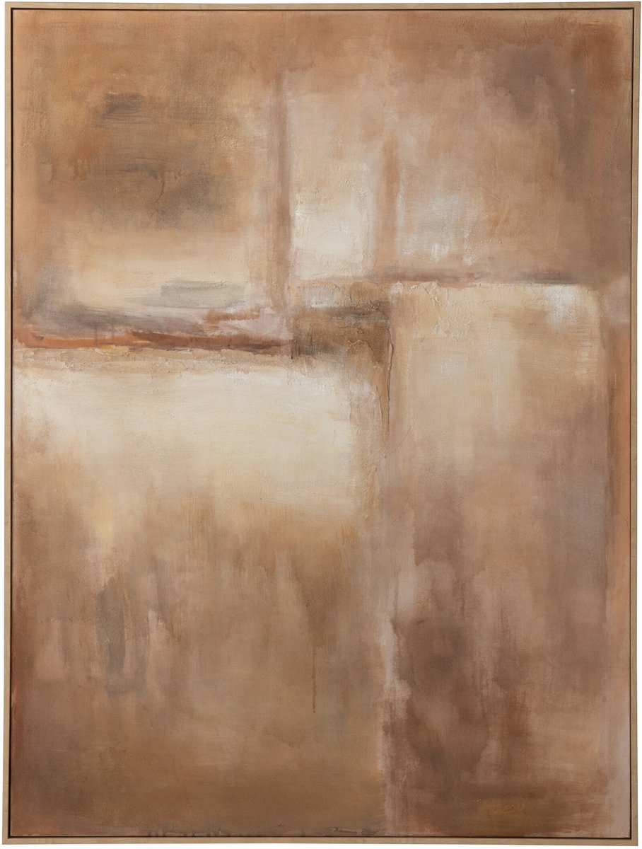 J-Line schilderij Abstract - hout - bruin
