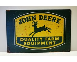 Metalen wandbord - John Deere - Mancave - Wand Decoratie - Metal sign - Mancave decoratie - Decoratie - Metalen borden - Tekst borden - Metalen bord