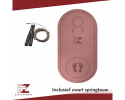 Fitnessmat – Springtouw – Touwtje Springen – Fitness Mat Anti Slip – Sportmat – Yoga Mat – Afvallen – Met Kogellagers – Geluiddempend – Roze