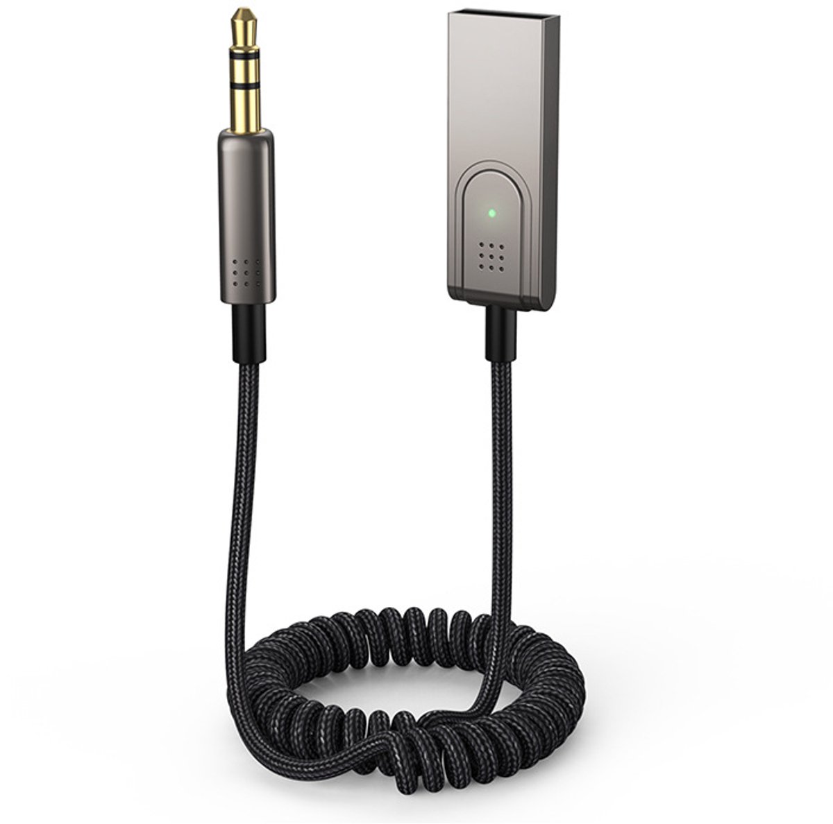 AUX Bluetooth-adapter USB-A - 3,5 mm Bluetooth-ontvanger Geschikt voor automuziek