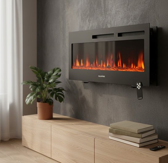 Luxury 3D Elektrische Open Haard 12 Kleuren Vlameffect – Wand-, Stand