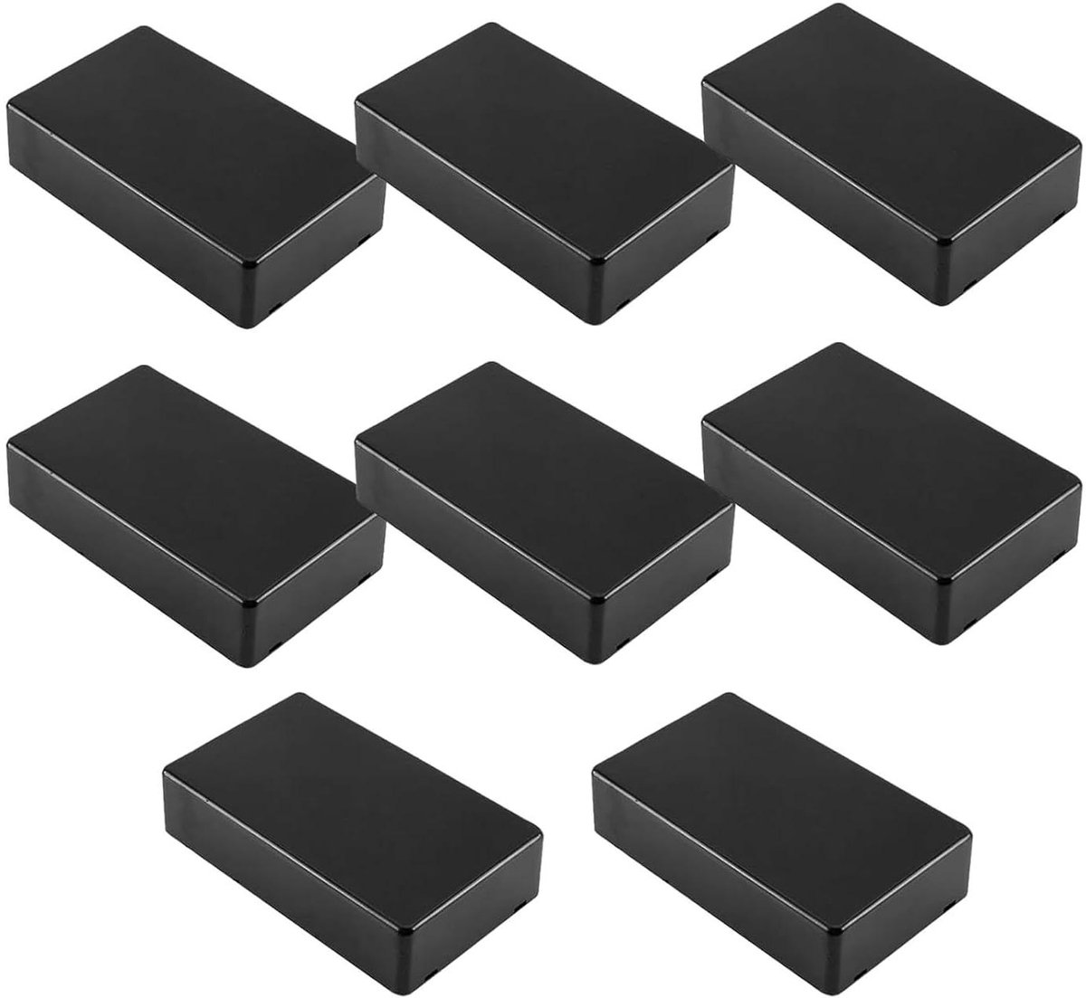 Waterdichte aansluitkasten - Doe-het-zelf elektronische projectbox - Set van 8 - Zwart