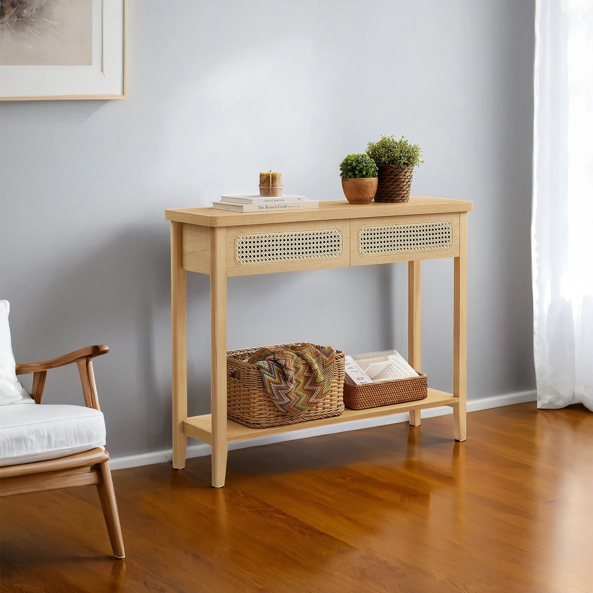Consoletafel - 2 lades - Boho stijl