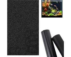 Zwarte Aquarium Achtergrond stickers 200 x 40 cm - Vis Tank Poster Decoratie - Zee Water Gras PVC Sticker