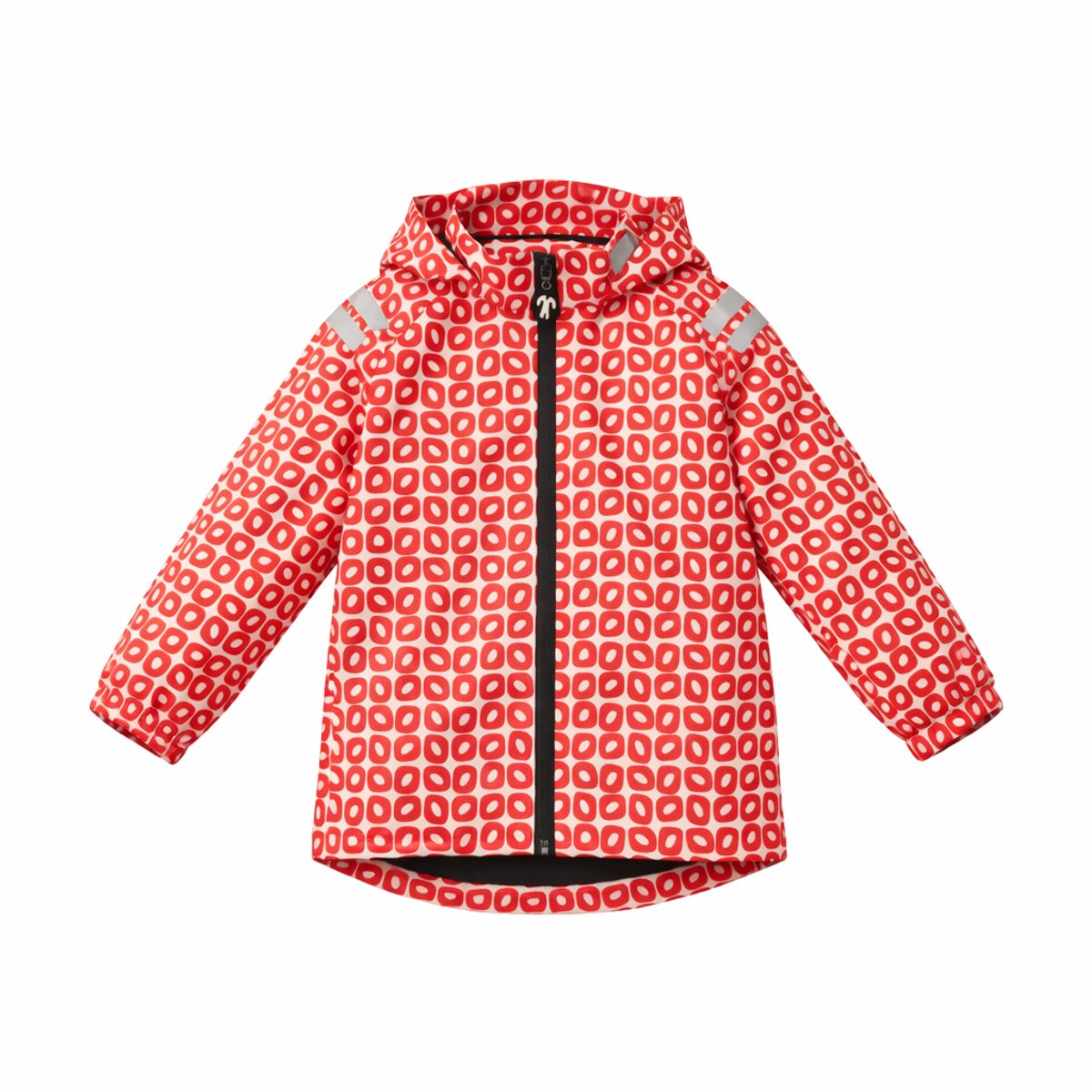 Ducksday - Regenjas - kinderen - waterdicht - winddicht - reflectoren - promo - Funky Red 08 y