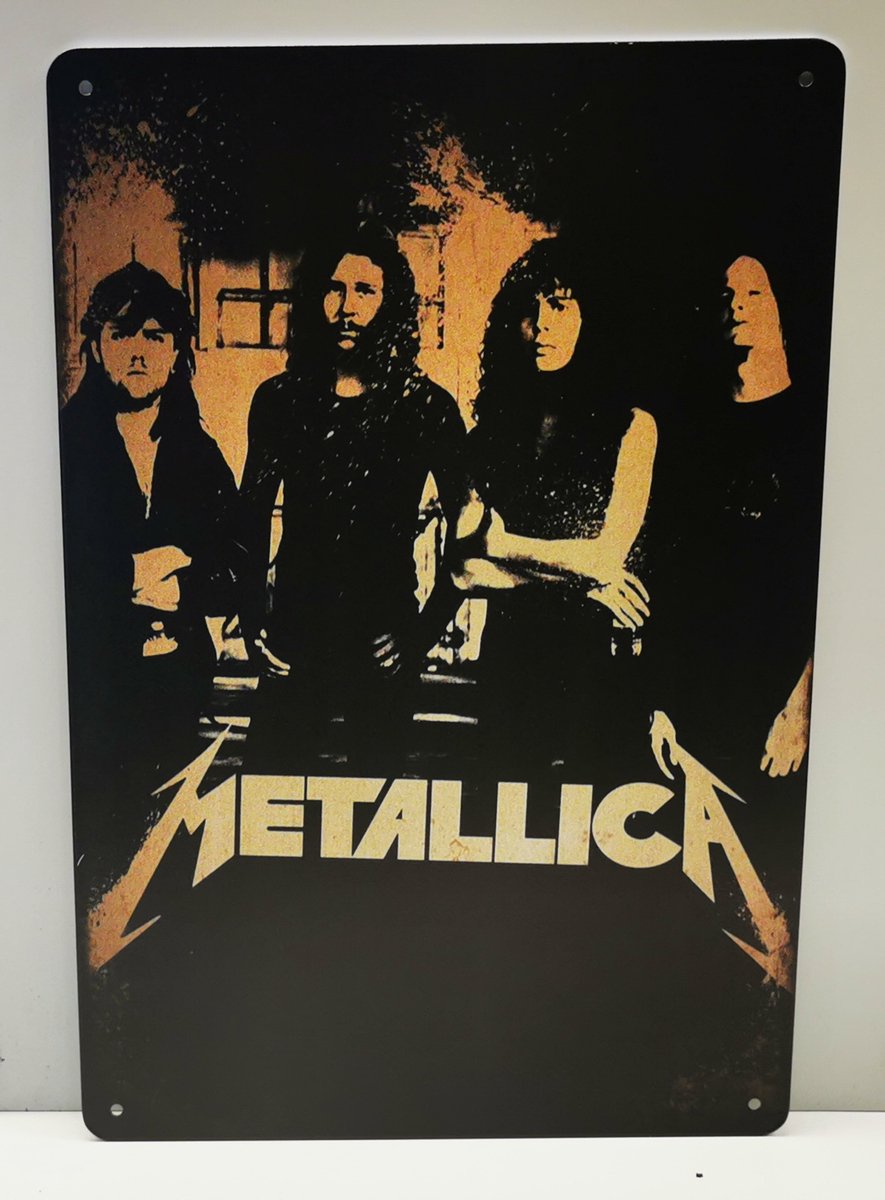 Metalen wandbord - Metallica - Mancave - Wand Decoratie - Metal sign - Mancave decoratie - Decoratie - Metalen borden - Tekst borden - Metalen bord