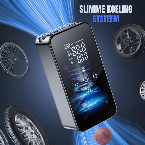 SVN® Fietspomp met Drukmeter - Fietspomp Klein - Fietspomp Handmatig - Zwart - 8cm x 5cm x 16cm — afbeelding 5