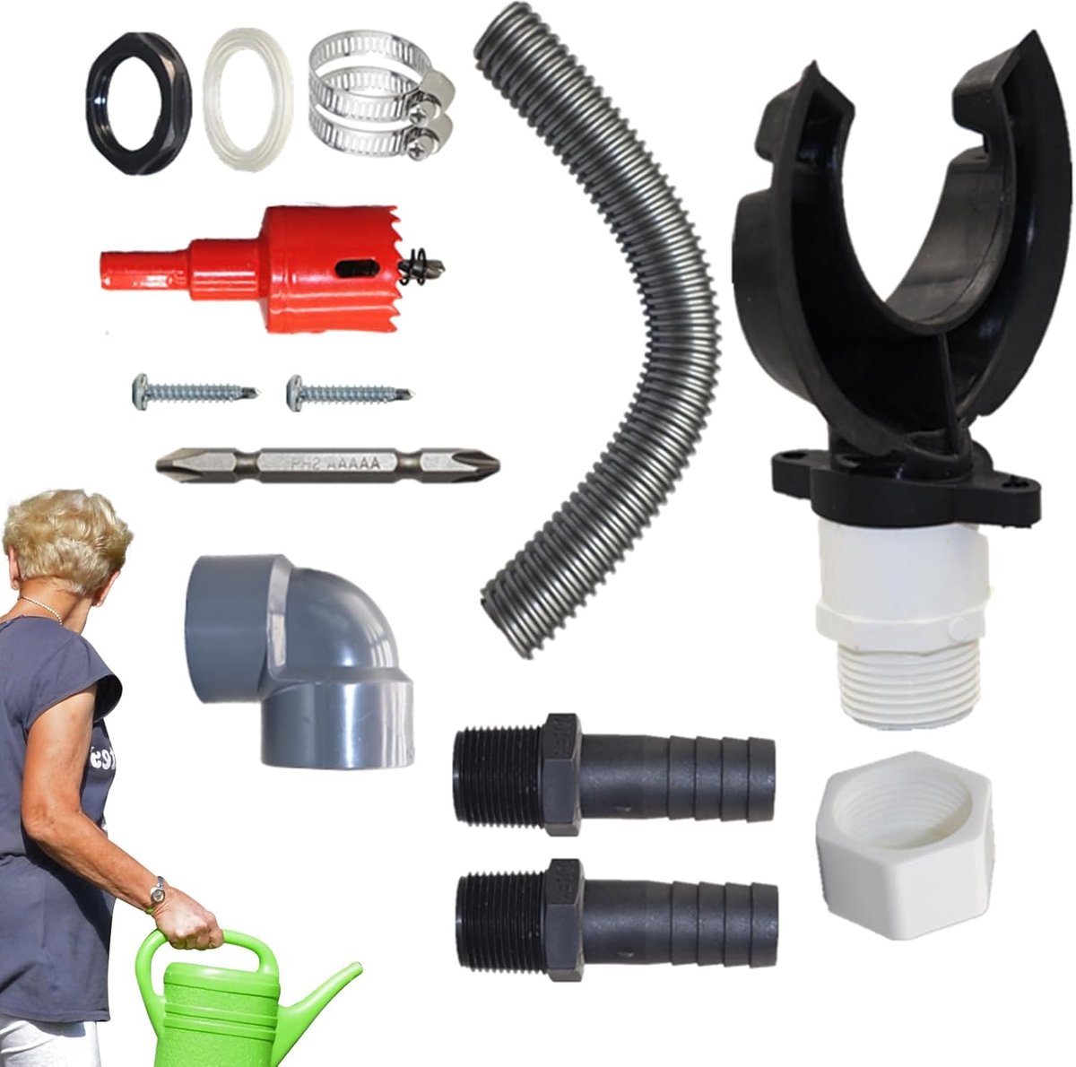 Regenwater Opvang - Water Vanger - Tuin Besproeien - Flexibel Materiaal - 50cm Slang