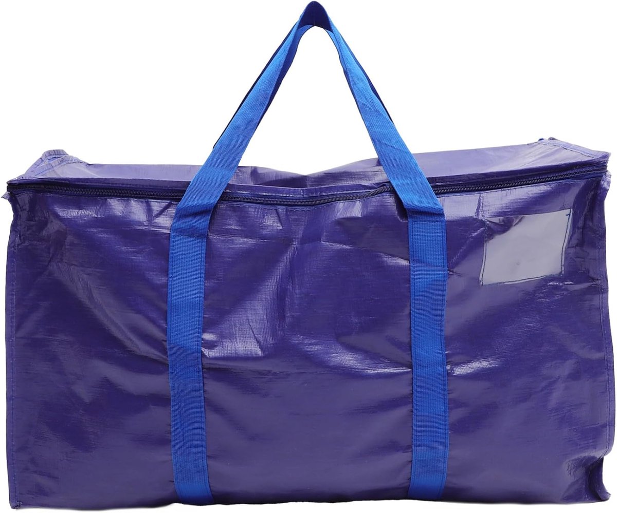 Grote Verhuisdozen - Opbergtas Bagage - Verhuizen Opslag - Ritssluiting Handvat Labelvak - 68.8X38cm - Blauw