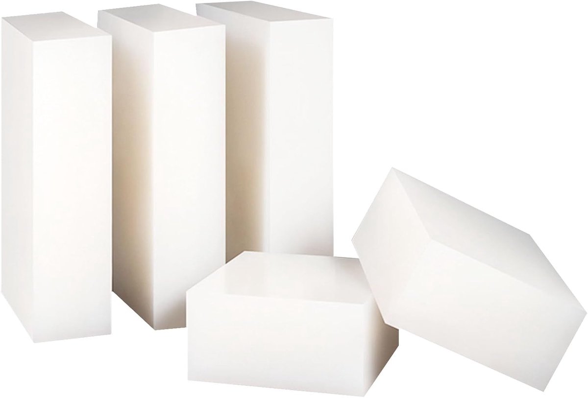 Trillingsmatten - Rubberen Pads - Apparaten Dempen - Zelfklevend & Snijdbaar - 100x100mm - Wit