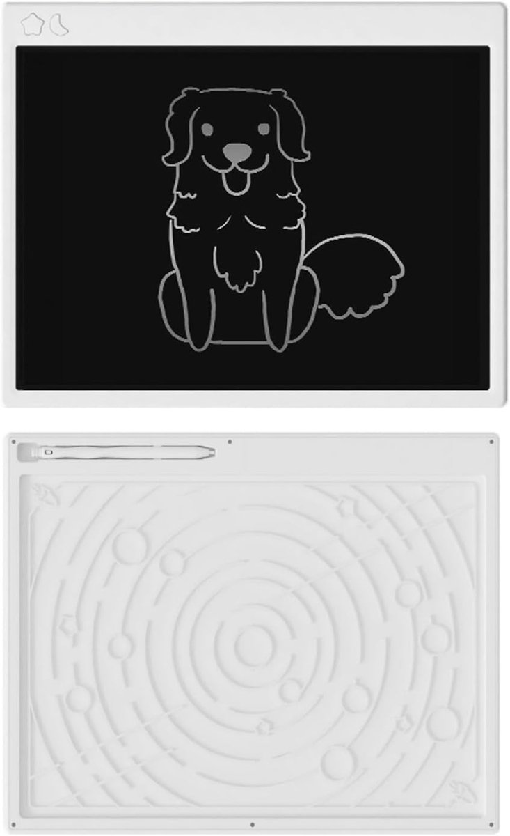 LCD Schrijftablet - Tekentablet Notitieblok - Leren en Tekenen - Herbruikbaar en Uitwisbaar - 16 Inch Scherm - Wit