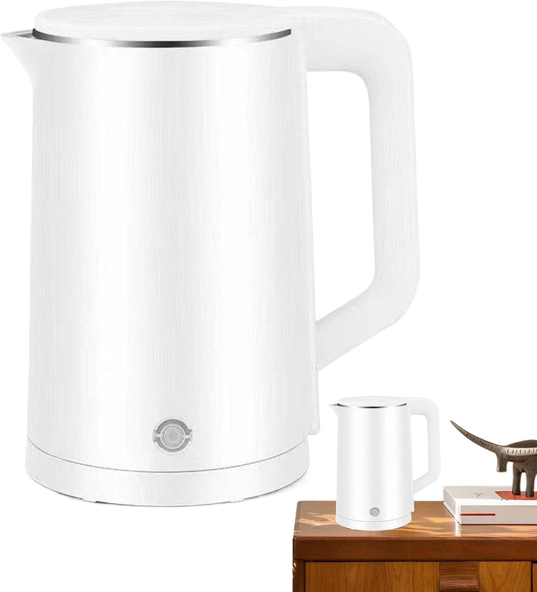 Elektrische Waterkoker - Roestvrij Staal - Snel Water Koken - Automatische Uitschakeling - 23 Liter - Wit