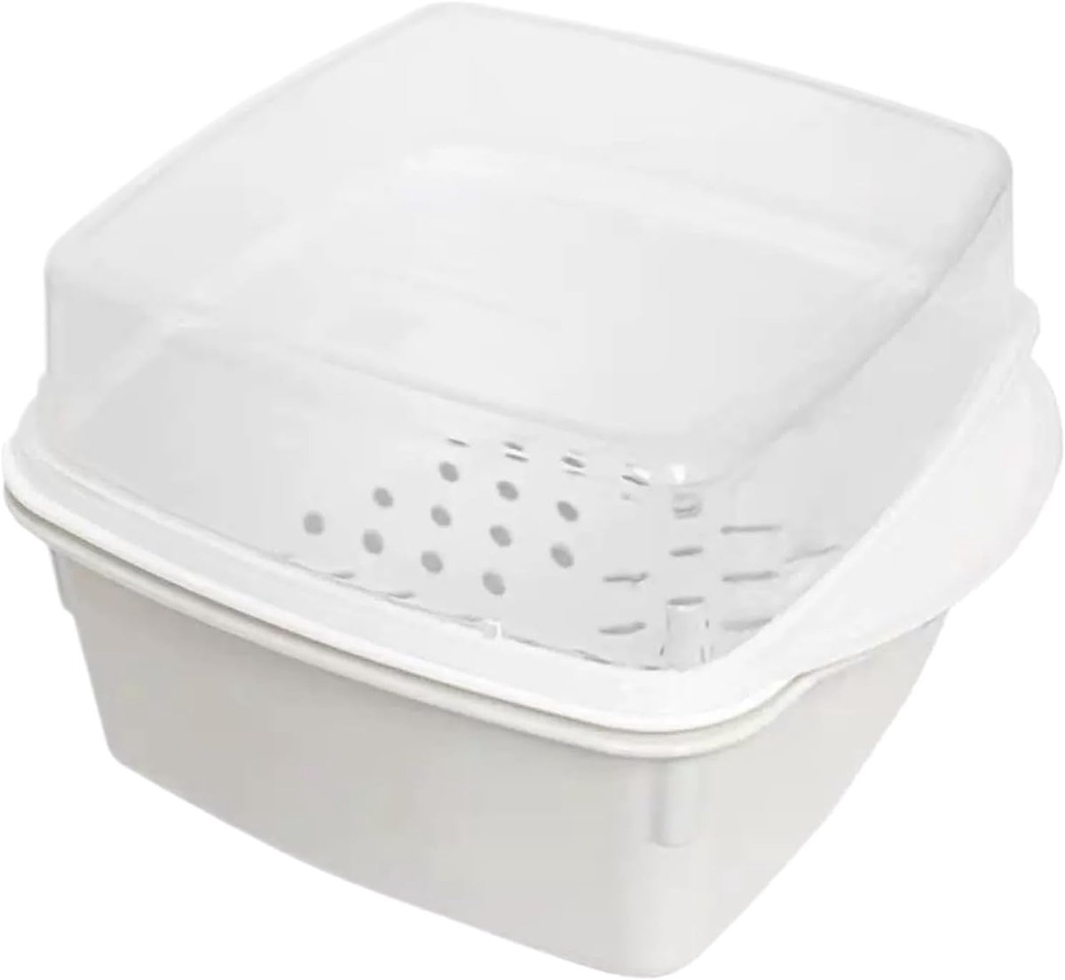 Magnetron Steamer - Verwarmingskom Kookgerei - Gezond Koken - Hittebestendig PP Materiaal - 16.5x12x10 cm - Meerkleurig