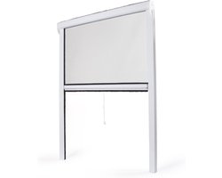 Horren Rolgordijn - Insectenwering Raam - Buitenlucht Binnen - Duurzaam PVC Coating - 130x160cm