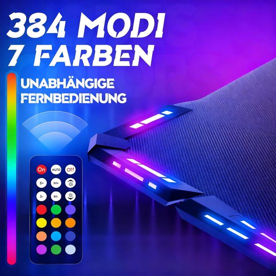 Gaming Bureau - Computer Tafel - Thuiswerken Studeren - RGB Verlichting Afstandsbediening - 120x60x75cm - Zwart — afbeelding 4