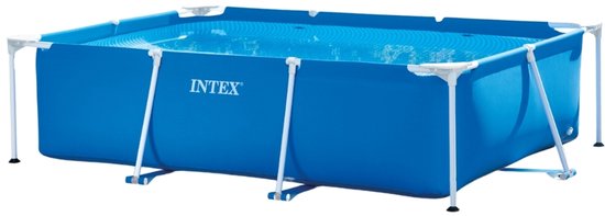 Intex Rectangular Frame rechthoekig opzetzwembad 220x150x60 cm voor smalle tuin
