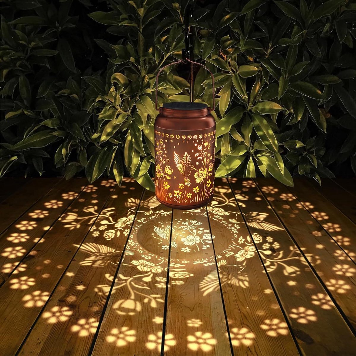 Metalen LED Sfeerverlichting voor Tuin, Patio, Portiek en Balkon Decoratie - Decoratieve lantaarns op zonne-energie - A-model zandmierikier