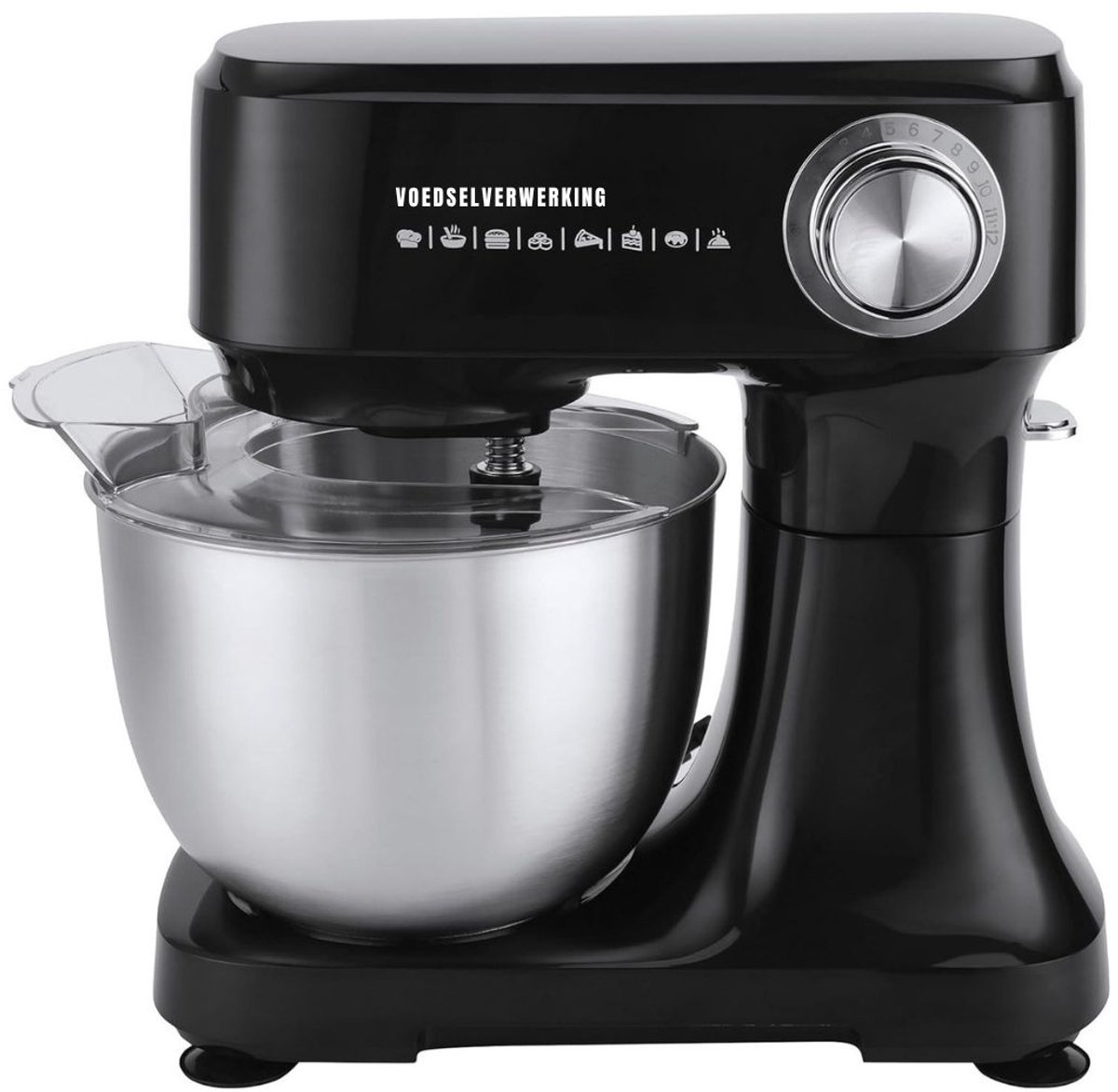 SVN® Mixer met mengkom - Mixer - Mixer met mengkom keukenmachine - Zwart - 10cm x 28cm x 32cm