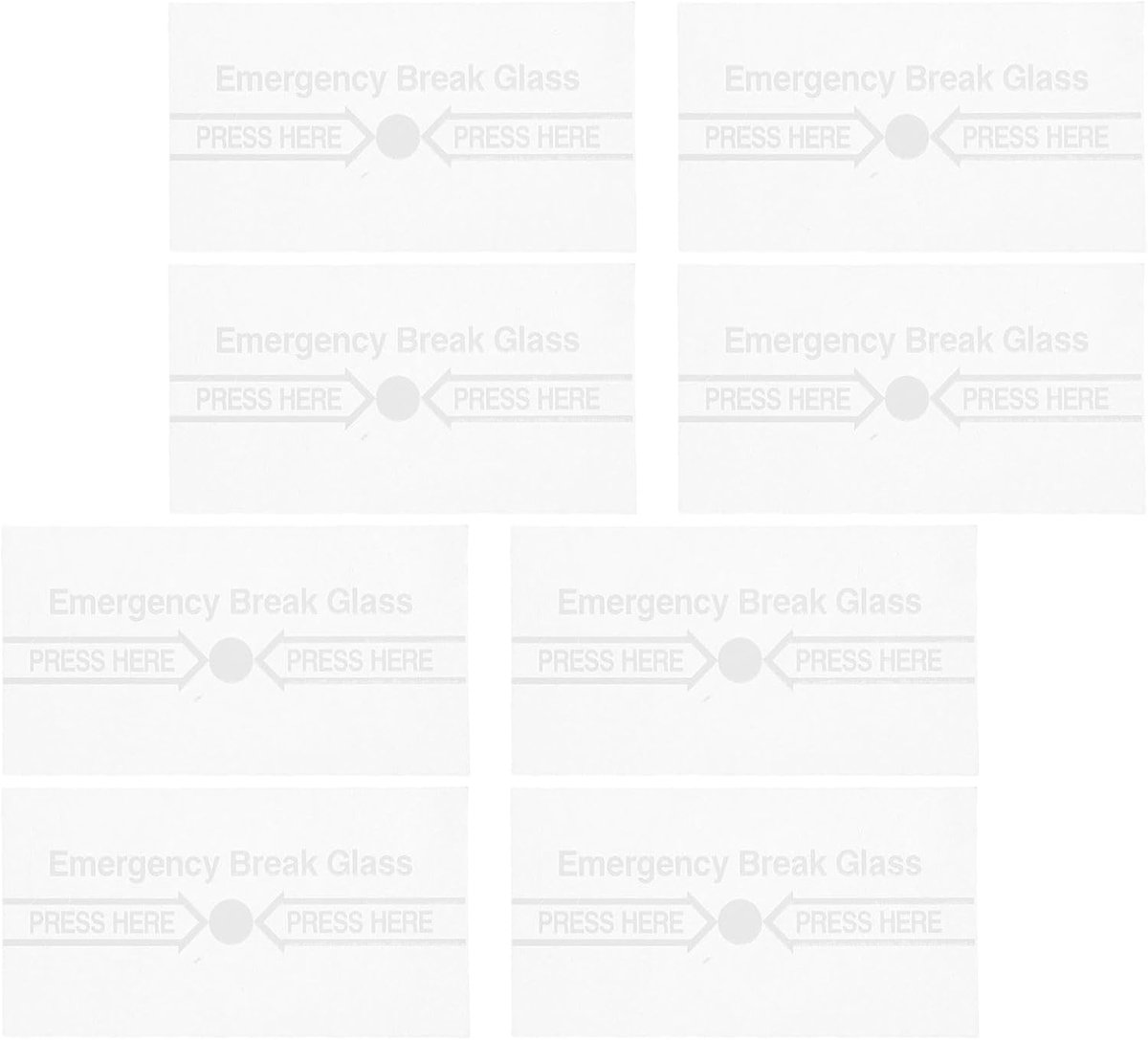 Brandalarm Breekglas - Noodstop Plaat - Snelle Alarmfunctie - Gestroomlijnde Installatie - 7.6 x 3.9 cm - Transparant