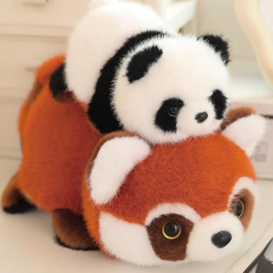 Dubbele Panda Knuffel - Omkeerbaar Speelgoed - Kinderslaapkamer Decoratie - Twee Zijden Design - 35CM - Veelkleurig — afbeelding 3