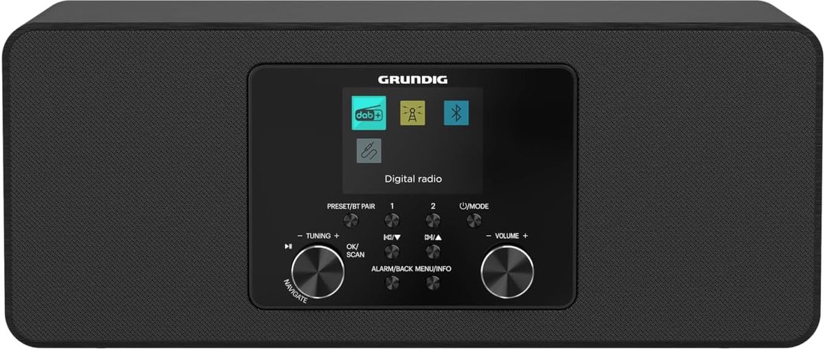 Internetradio DAB+ - Digitale Radio Ontvanger - Muziek Streamen - Bluetooth Connectiviteit - 16 x 30 x 12 cm