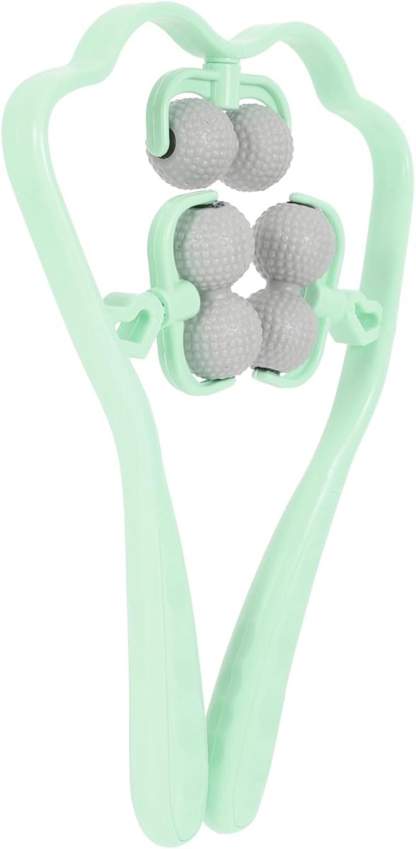 Nekmassageapparaat - Cervicale Wervelkolom - Ontspanning Thuis - Zes Masserende Ballen - 33x23x1 cm - Groen