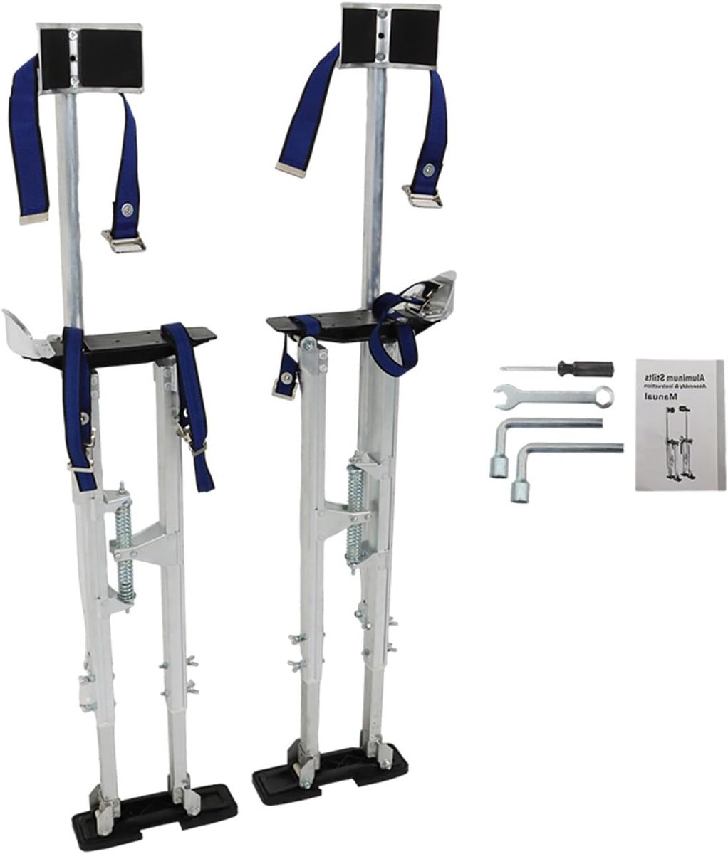 Verstelbare Stelten - Gipsplaat Klimmers - Schilderen en Klussen - Aluminiumlegering Constructie - 36-48 Inch - Zilver