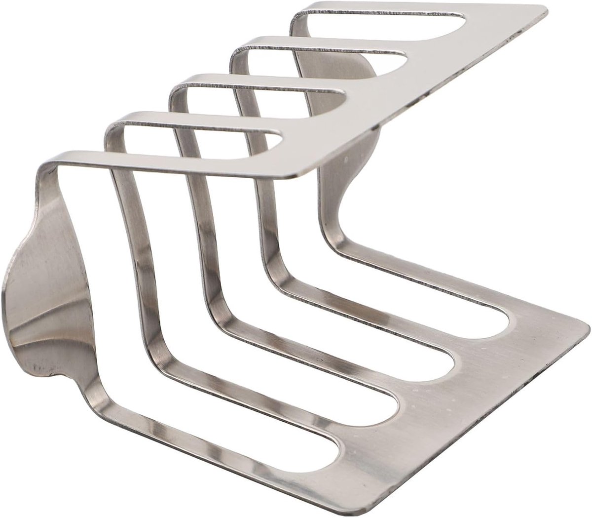 Toastrek Roestvrijstaal - Broodhouder - Keuken Aanrecht - Stabiele Bodem - 12 x 6 x 5 cm - Zilver