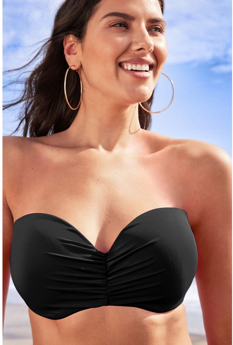 Next - Dames - Bandeau-bikinitop met beugel - Zwart