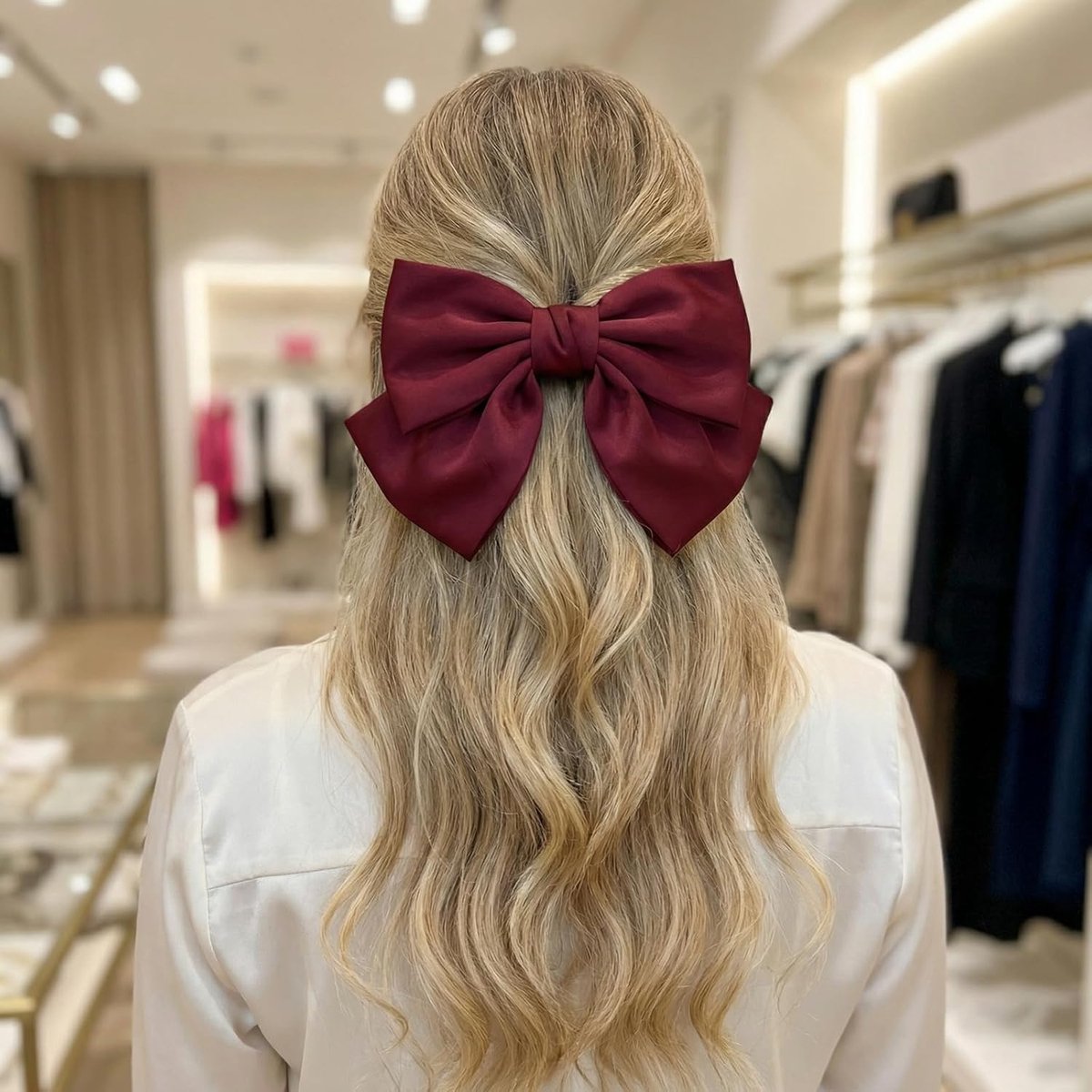 Haarstrik Set - Satijnen Strikken - Kapsels Maken - Met Veerclip - Zwart Rood