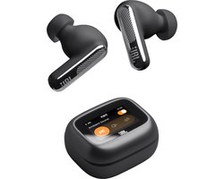 JBL Live Beam 4 – Draadloze Oortjes met Noise Cancelling – Smart Case met Touchscreen - True Wireless Bluetooth – 48 uur – Waterdicht – IP55 - Zwart