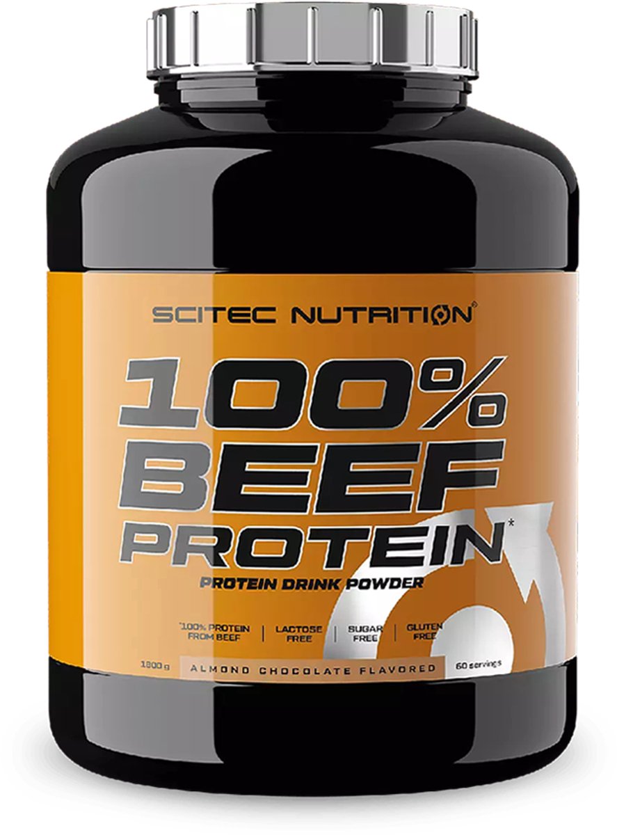 Scitec Nutrition® - 100% Beef Protein (900 gram - Caramel/Banana) - Caramel/Banaan - 30 eiwitshakes - eiwitpoeder - eiwit - eiwitshakes - proteine shake - lactosevrij - glutenvrij